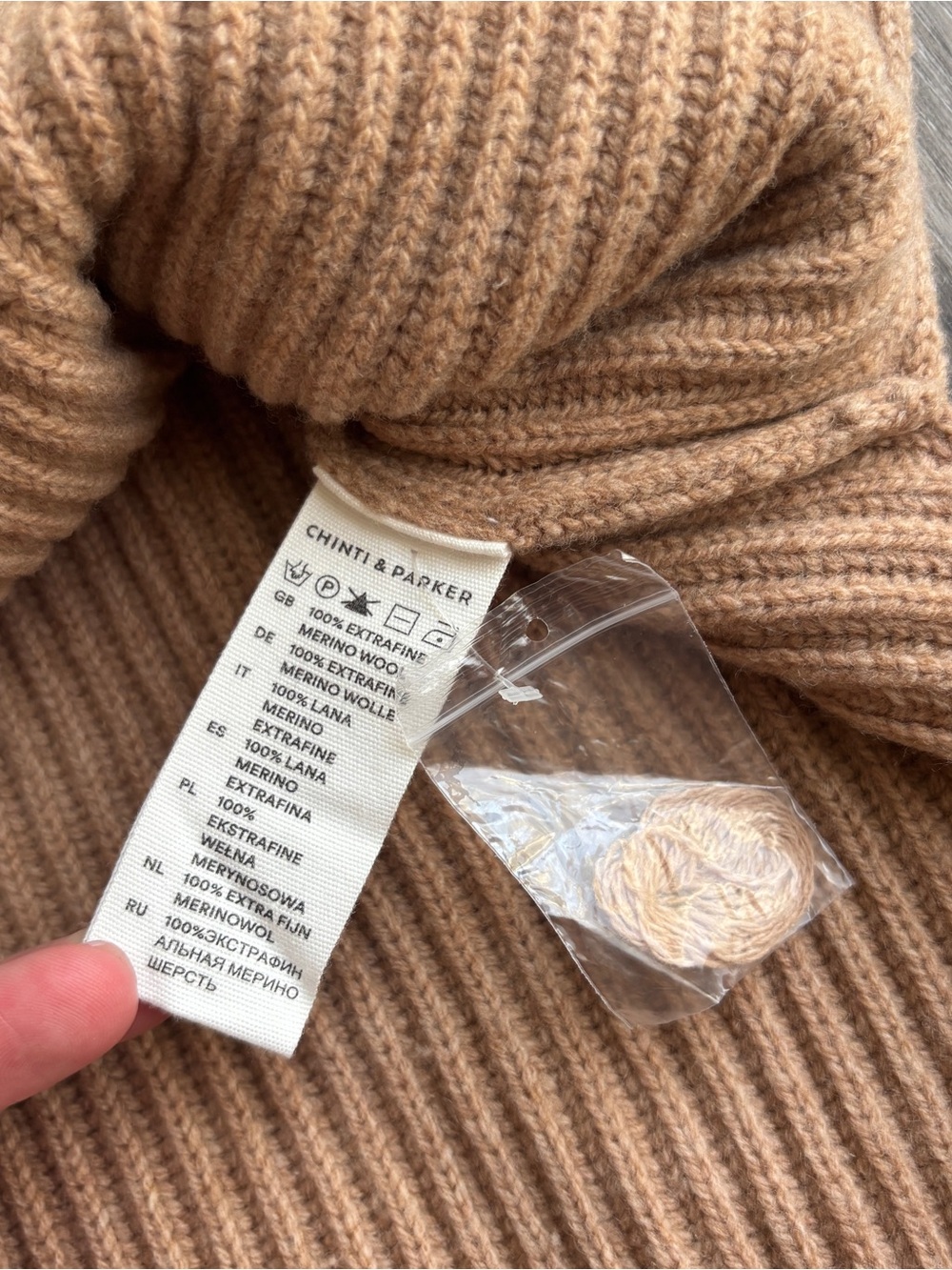 Chinti & Parker Carmel ribbed wool turtleneck sweater Small - Picture 4 of 7